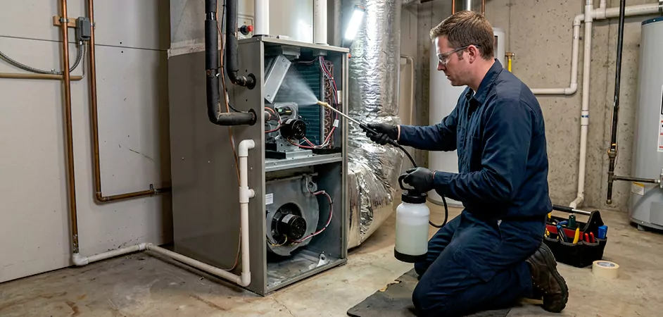 Air Handler Antimicrobial Treatment in Bowie